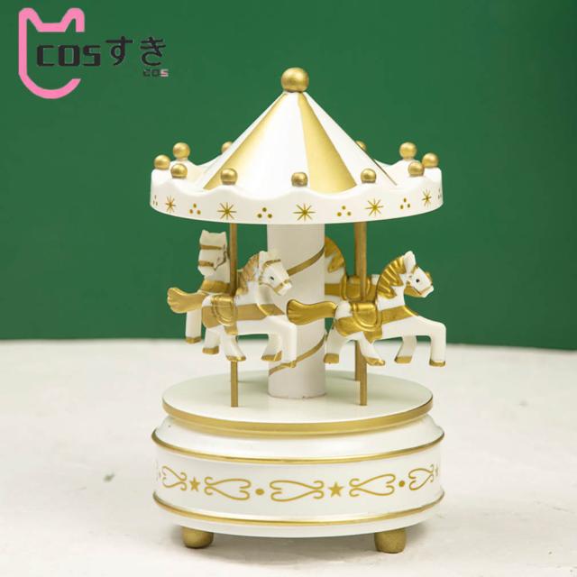 メリーゴーランド オルゴール 置物 オルゴール付き 天空の城 回転木馬